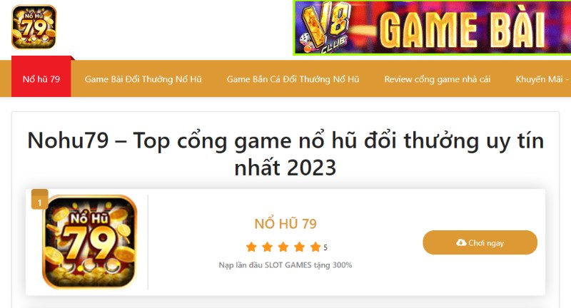 Nổ hũ 79 là điểm hấp dẫn và gây nghiện cho bất kỳ ai